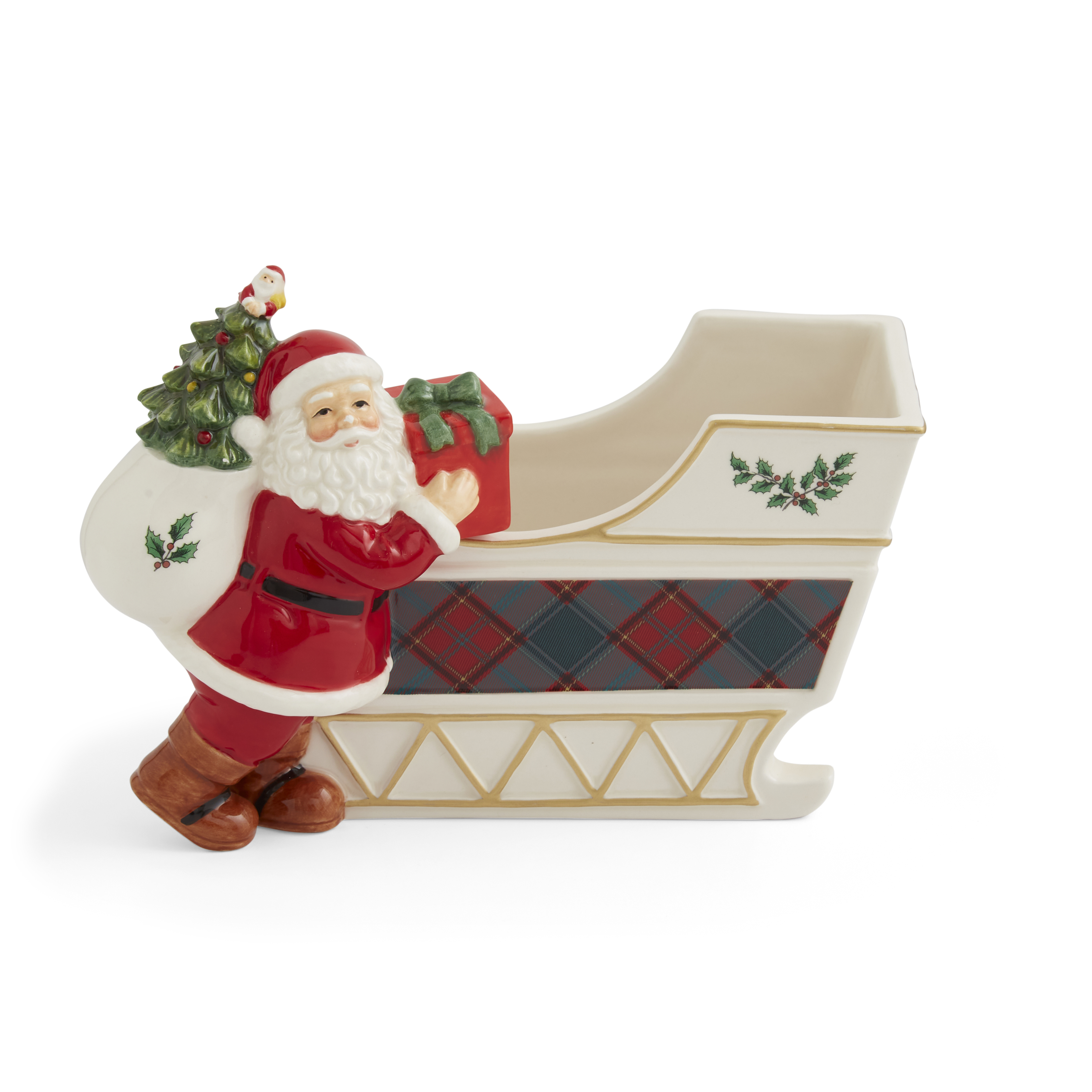 Christmas Tree Santa Sleigh Candy Jar image number null